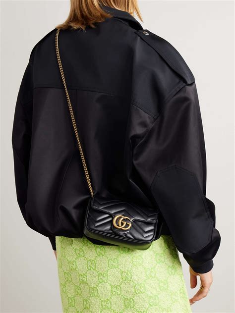 gucci marmont mini hips big|Gucci Marmont mini quilted bag.